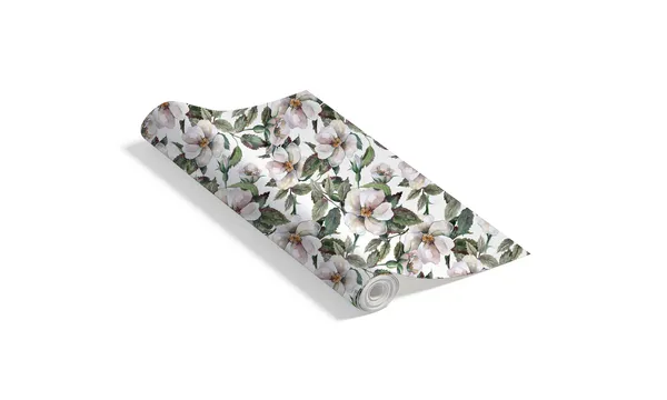 Fototapet - Vita och rosa blommor