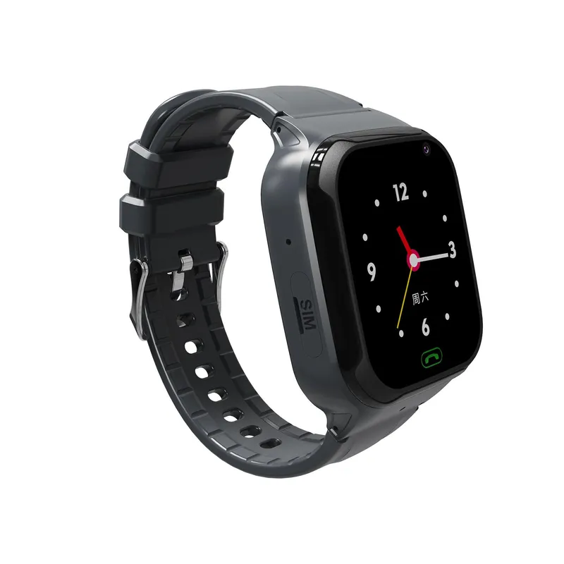 Kids Smart Phone Watch 4G Smart Watch för barn WiFi LBS Plats Child Tracker Watch Children’s svart