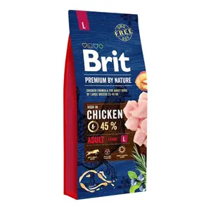 Brit Premium By Nature torrfoder för vuxna 15 kg kyckling