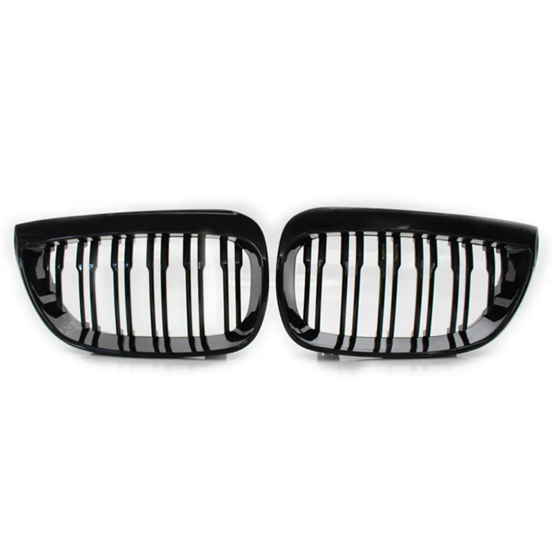 Byte av främre grillgrillar för BMW 1-serie E81 E87 2004-2007 Car Styling Racing Grillar svart (#8094)