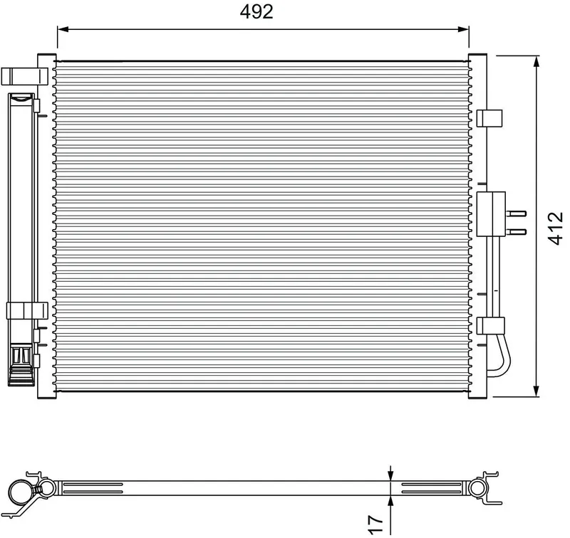 Kondensor, klimatanläggning VALEO 814402