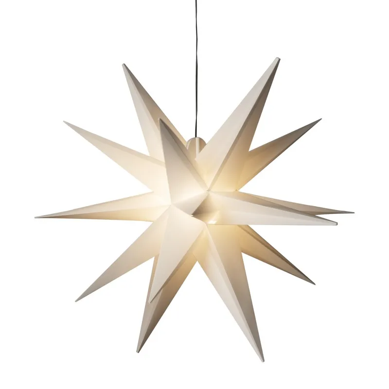 Konstsmide - 3D Stjärna Ø80 - Adventsstjärna - Vit
