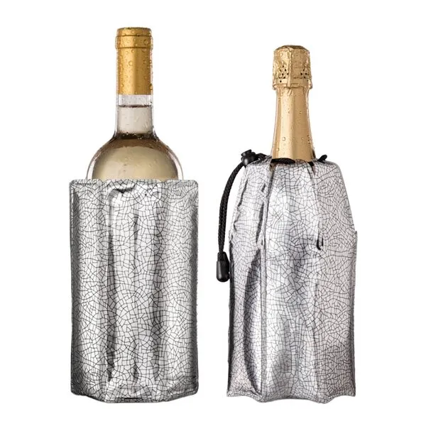 Vacu vin Active vin- och champagnekylare 2-pack, silver