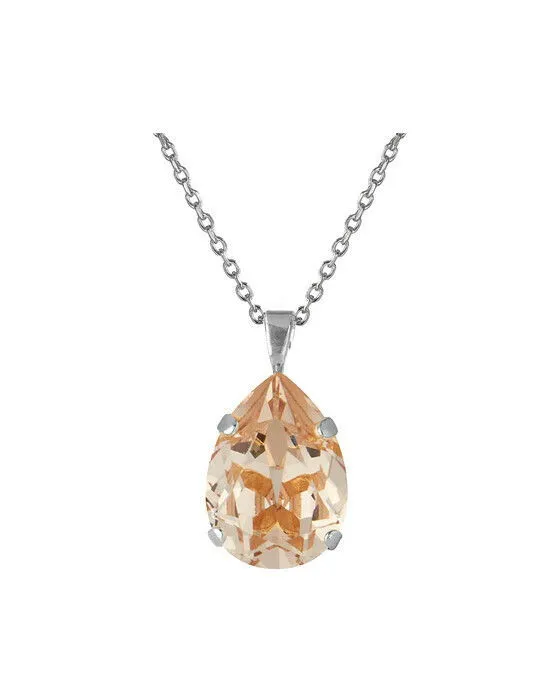Mini Drop halsband silk rhodium