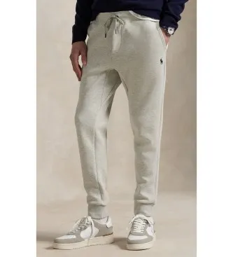 Polo Ralph Lauren för män. 710888283003 Grå dubbelstickade joggingbyxor (XXL), Casual, Bomull