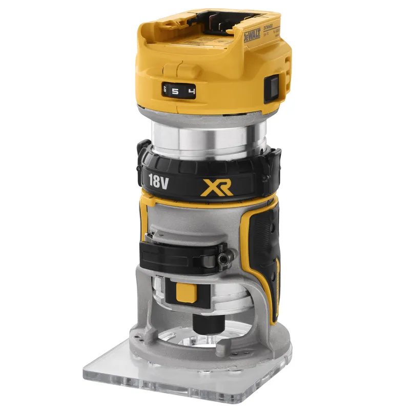 Cordless router DEWALT DCW600N-XJ, 18 V, 8 mm, without batteries and charger - SOLO