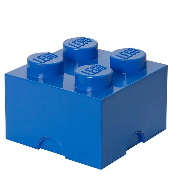 LEGO® Storage Förvaringslåda – 4 Knoppar – 25x25x18 – Blå