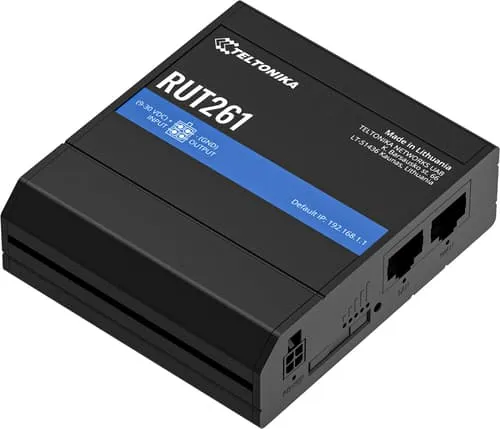 Teltonika RUT261 CAT 6 LTE Router (RUT261AAAAA0 / Standard package with EU PSU) - Wireless router LTE