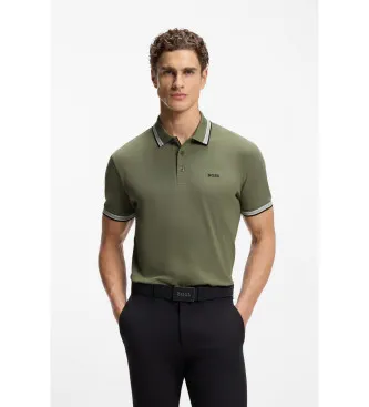 BOSS för män. 50469055 Grön Paddy-pikétröja (XXL), Casual, Bomull, Kort ärm