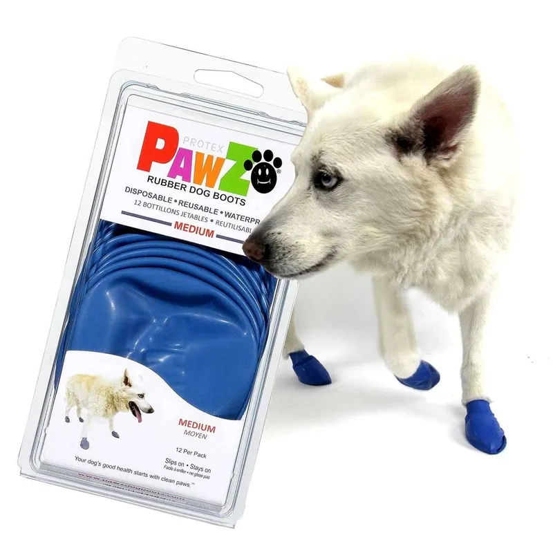 PawZ Pawz hundskor, M, 7,6 cm, blå 12 st