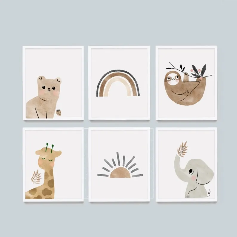 Posters - Boho Nursery / Set om 6