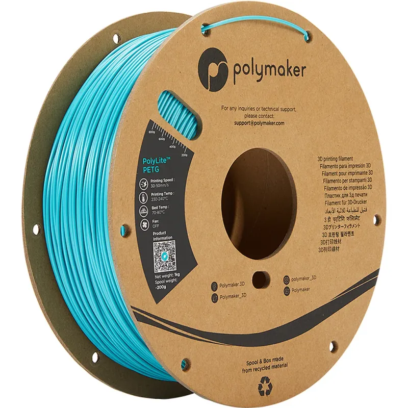 Polymaker Polylite PETG 1,75 mm – 1kg Turkos