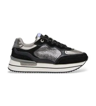 Pepe Jeans för kvinnor. PLS600042 Träningsskor Rusper Wed svart (40), 3 till 5 cm, Nyckelband, Casual, Nät
