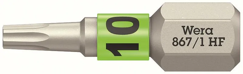 Wera 867/1 TORX HF Bits 25 mm, med hållarfunktion TX10