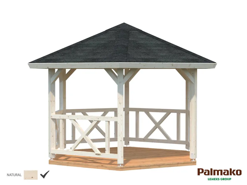 Palmako Betty Paviljong 9,9 m², utan golv, obehandlad
