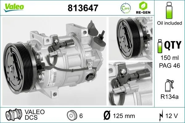 AC-kompressor VALEO 813647