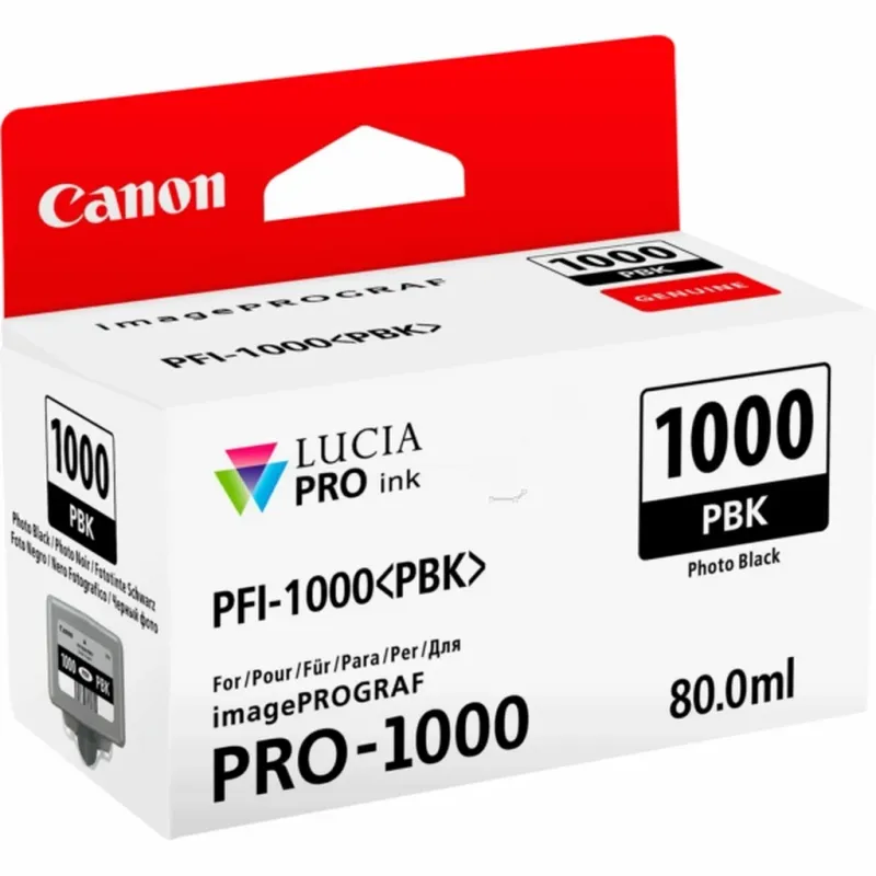 Canon PFI-1000PBK Canon PFI-1000 PBK Bläckpatron Ljussvart