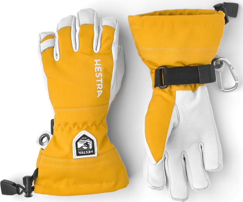 Hestra Juniors’ Army Leather Heli Ski Senap