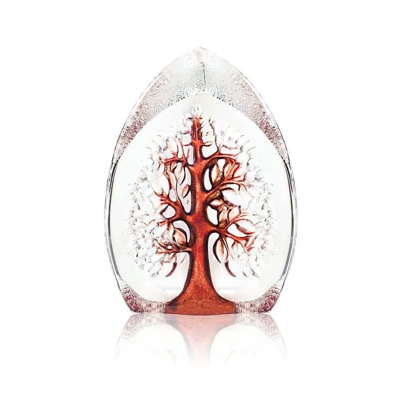 Målerås – Nordic Icons – Yggdrasil röd mini Konstglas Designer Mats Jonasson