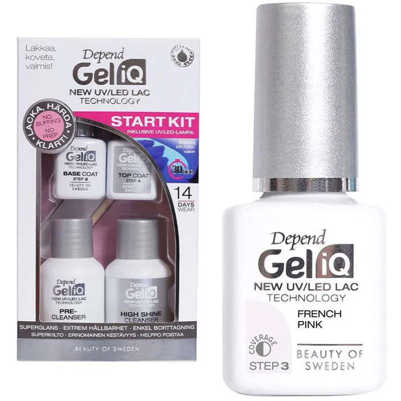 Depend Gel Manicure Essentials Set Start Kit, Less But Better & Bordeaux Lips