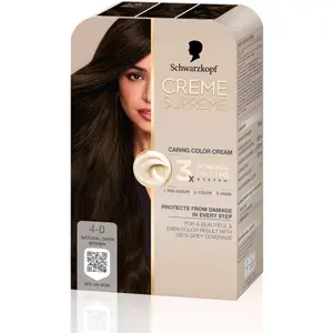 Schwarzkopf Creme Supreme 4-0 Natural Dark Brown - 1 pcs