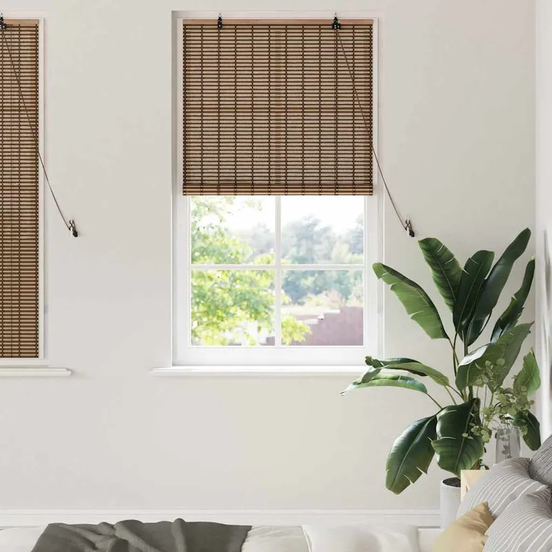 vidaXL Rullgardin Brun 80 x 160 cm Bambu