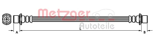 METZGER 4110788 Bromsslang
