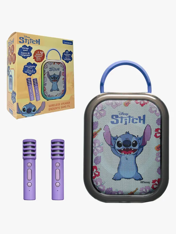 Disney Stitch Karaokehögtalare med 2 Mikrofoner (#1710)
