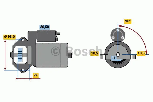 Startmotor BOSCH 0 986 023 610