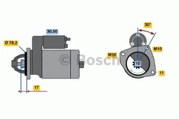 Startmotor BOSCH 0 986 016 470