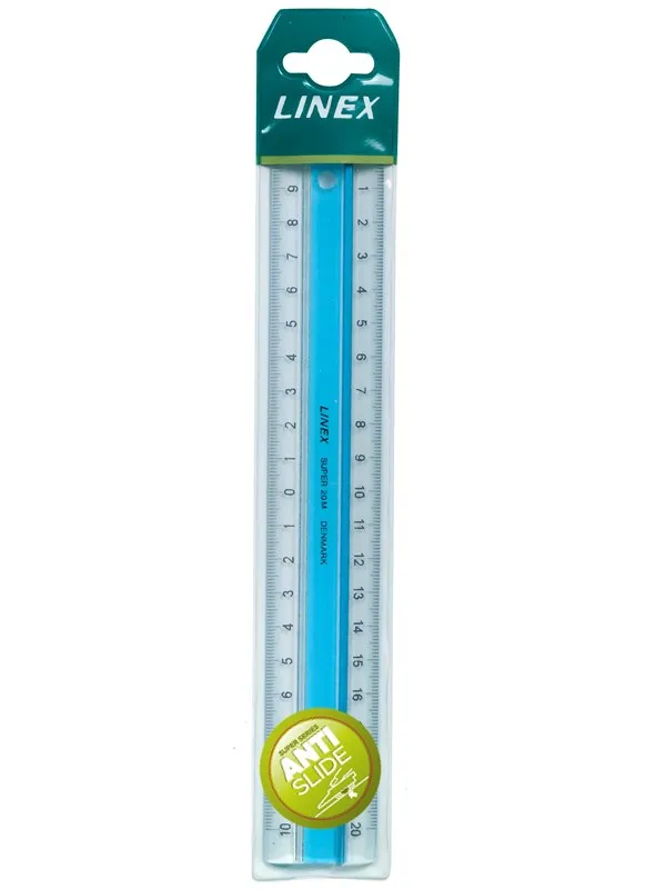 Linex Lineal Super 20 cm akryl ljusblå