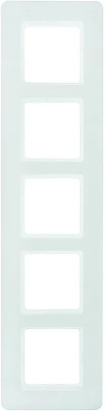 Hager 10156189 Täckram 5-fack, Q.7, plast Vit
