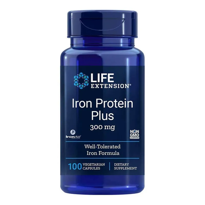 Life Extension - Iron Protein Plus, 300 mg - 100 vegetabiliska kapslar