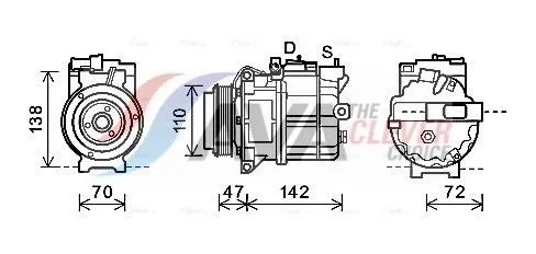 AC-kompressor AVA COOLING SYSTEMS AUK208
