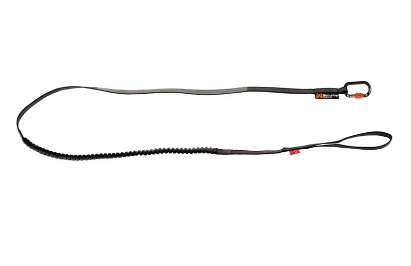 Non-stop Dogwear Touring Bungee Leash 2m/13mm, Screw-Lock grey