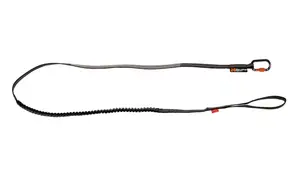 Non-stop Dogwear Touring Bungee Leash 2m/13mm, Screw-Lock grey