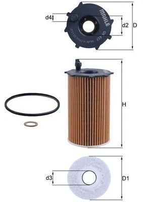 Oljefilter MAHLE OX 417D