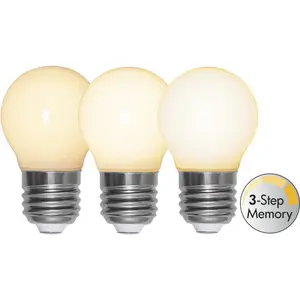 LED-lampa E27 G45 Opaque Filament RA90 3-step memory