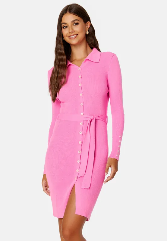 Clara Knitted Shirt Dress