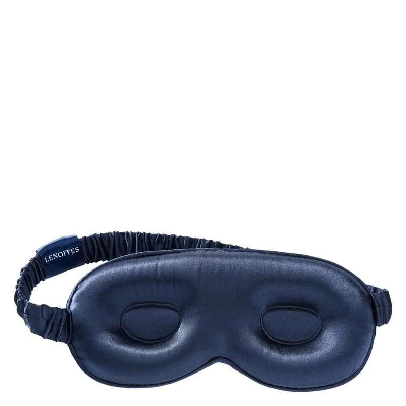Lenoites Mulberry Silk Contour Sleep Mask Navy