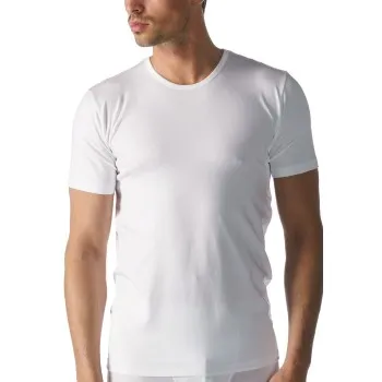Mey Dry Cotton Functional Rounded Neck Shirt Vit Medium Herr