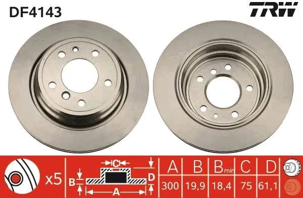 Bromsskiva TRW DF4143