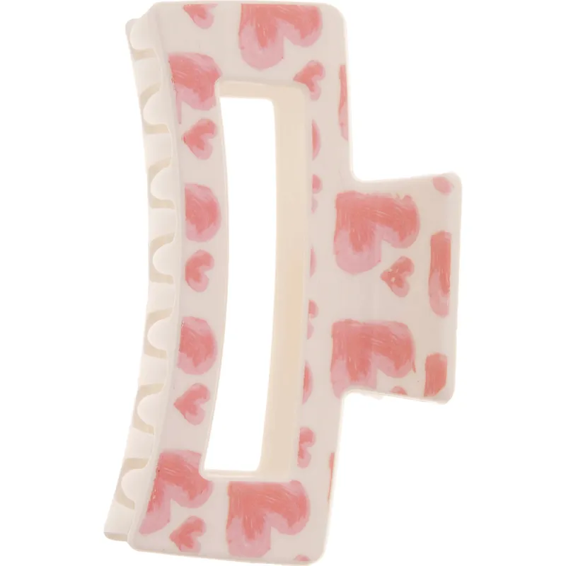 Dazzling Hair Clip Valentine White