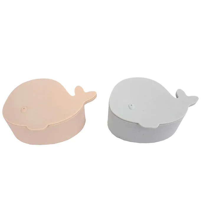 Snackslådor 2-pack Christian the Whale Pärlblå Filibabba