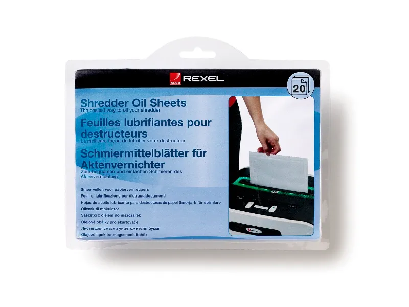 Rexel Smörjark (oljeark) 20st - Dokumentförstörare