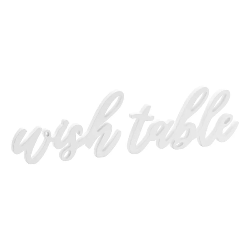Stående träord | ”Wish table” | Vit