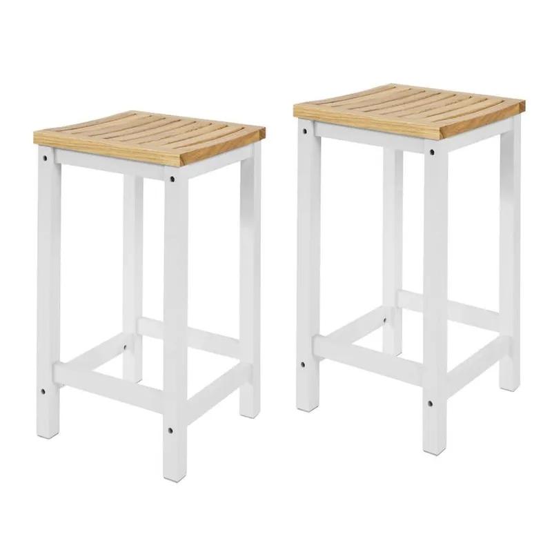 SoBuy,2 x barstolar, Barstol med fotstöd, Testad för 120 kg, FST29-WNx2