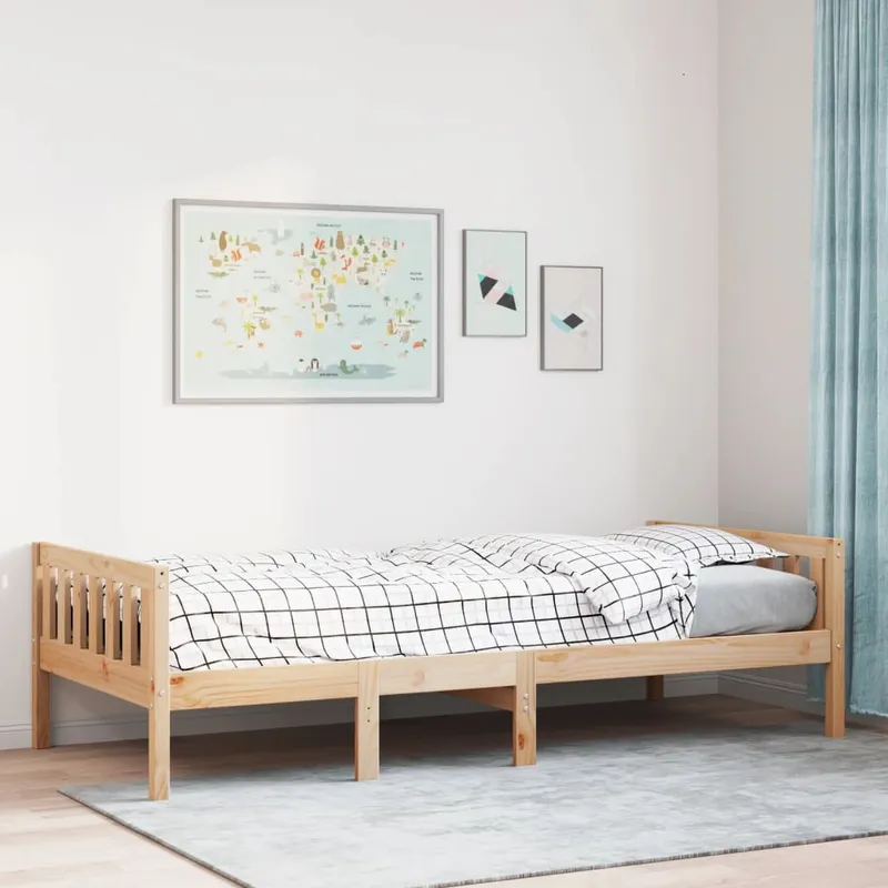 vidaXL Barneseng uten madrass 75×190 cm heltre furu