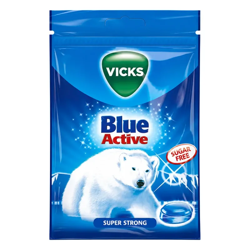 Vicks Blue Active Cooling Menthol sockerfri 72 g
