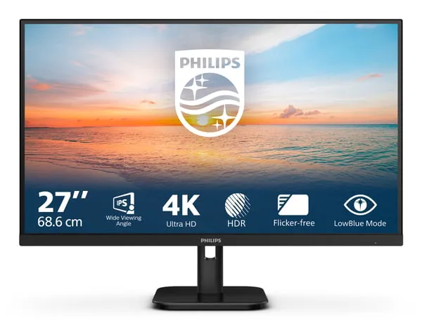 Philips 27E1N1800A/00 platta pc-skärmar 68,6 cm (27″) 3840 x 2160 pixlar 4K Ultra HD LED Svart